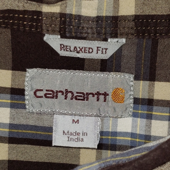 CARHARTT Mens Plaid Short Sleeve Button Down Shirt - Picture 6 of 6